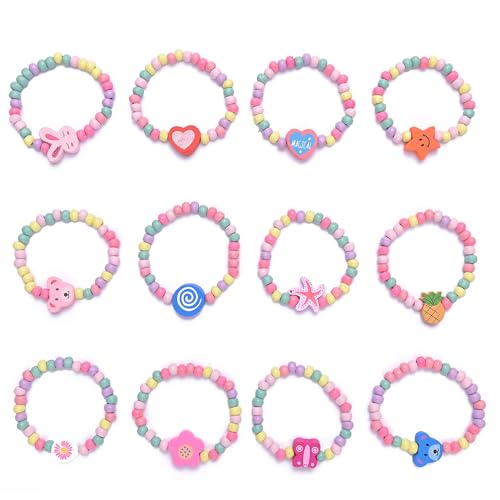 PALAY® 12 PCS Girls Bracelet for Kids PALAY® 12 PCS Girls Bracelet for Kids